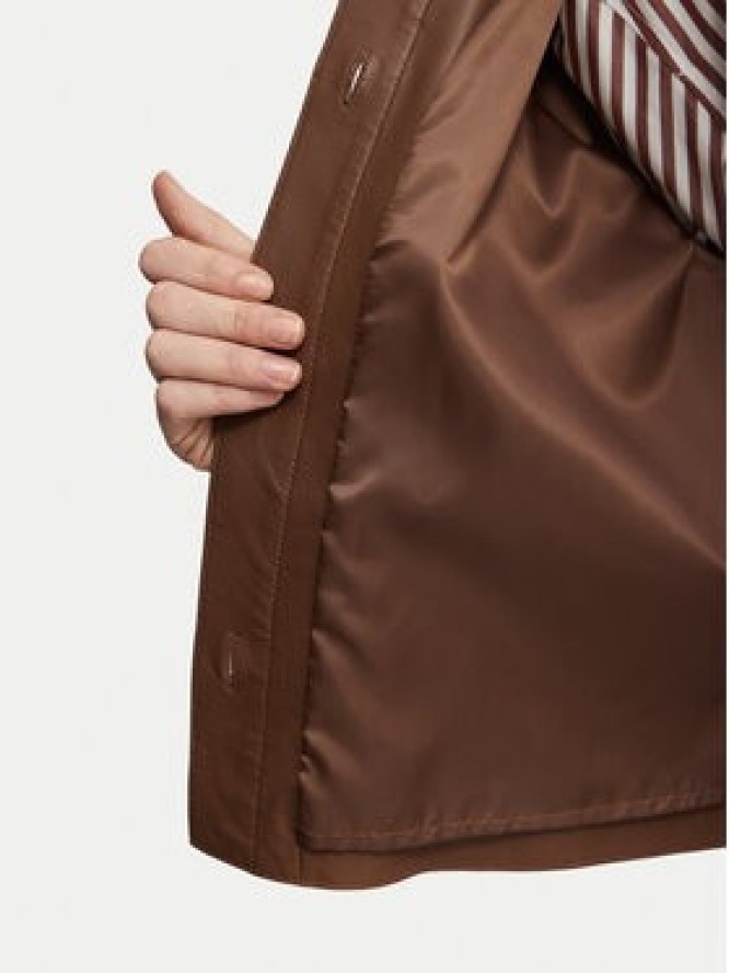 Weekend Max Mara Kurtka skórzana Piovra 2625446021 Brązowy Regular Fit