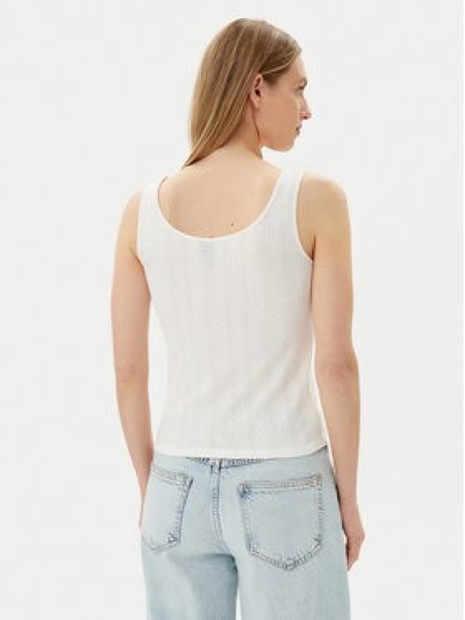 Pieces Top Fia 17155482 Biały Slim Fit