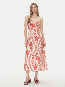 ONLY Sukienka letnia Catja 15347529 Czerwony Regular Fit