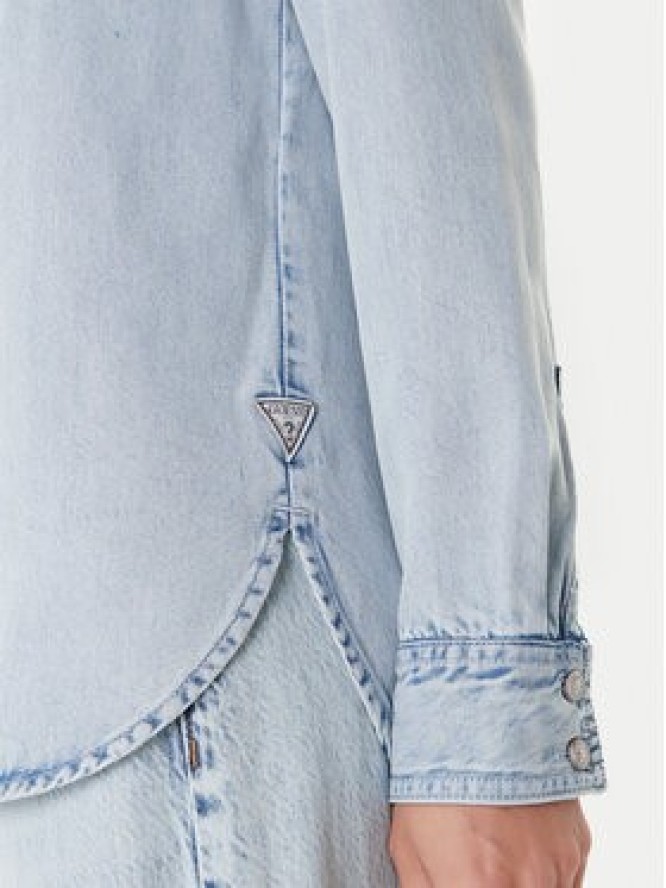 Guess Koszula jeansowa W5YH33 D4N61 Niebieski Regular Fit