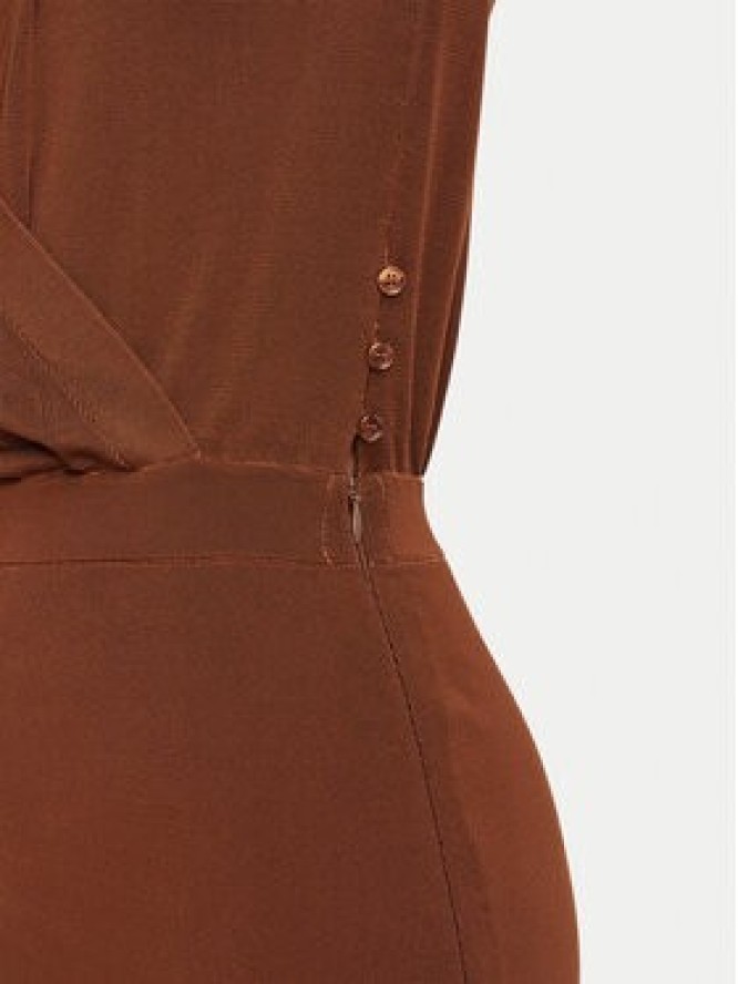 Elisabetta Franchi Sukienka koktajlowa AM-19S-66E2-V500 Brązowy Slim Fit