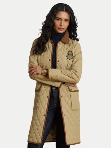 LAUREN RALPH LAUREN Kurtka przejściowa Crested 3/4 Quilt 297P18059002 Beżowy Regular Fit
