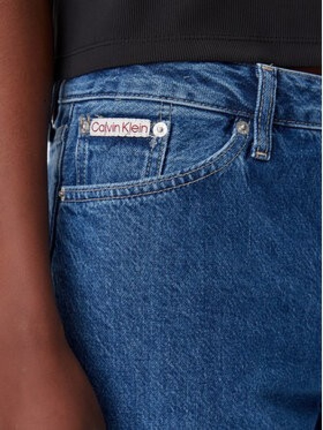 Calvin Klein Jeans Jeansy 90's J20J225134 Granatowy Loose Fit