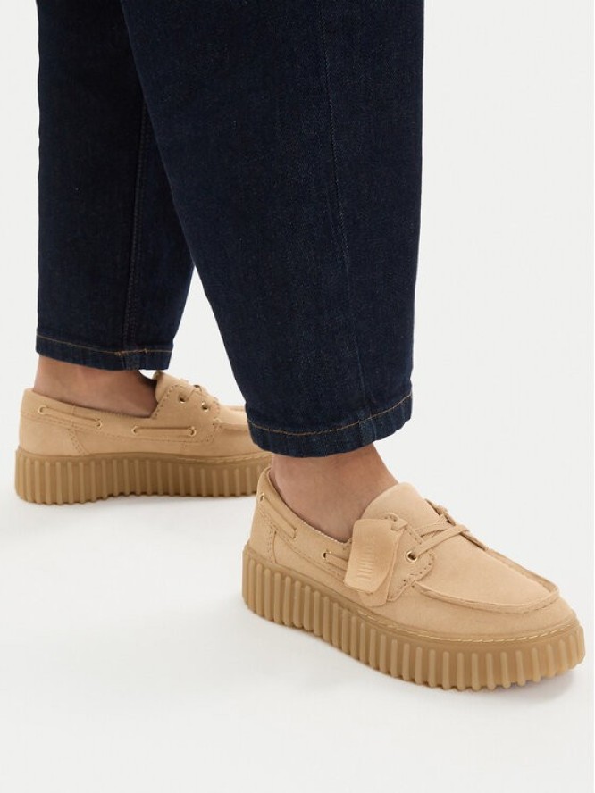 Clarks Półbuty Torhill Boat 26186301 Beżowy