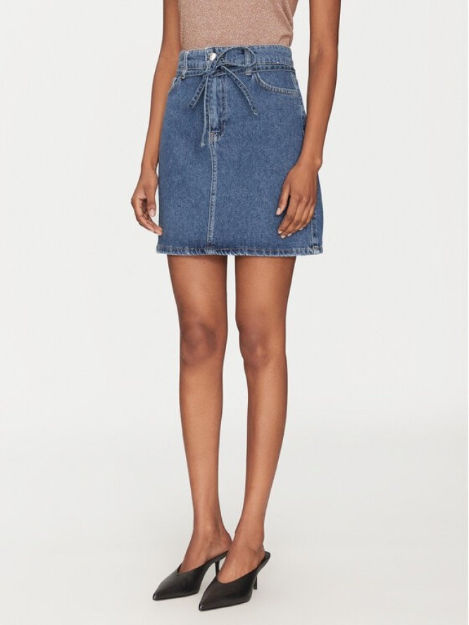 Marella Spódnica jeansowa 2515101021200 Granatowy Regular Fit