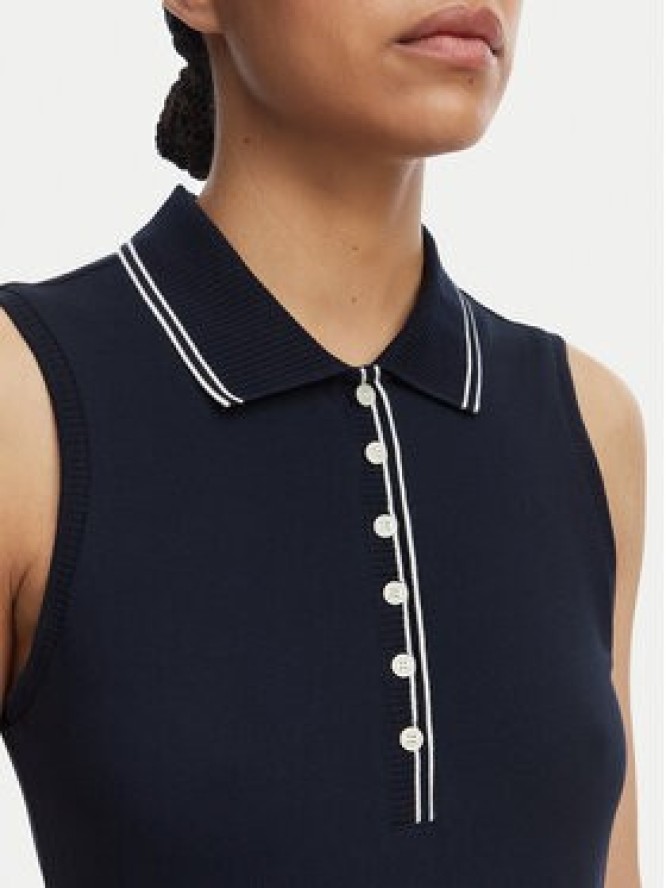 Tommy Hilfiger Sukienka codzienna 1985 Pleated WW0WW49621 Granatowy Regular Fit