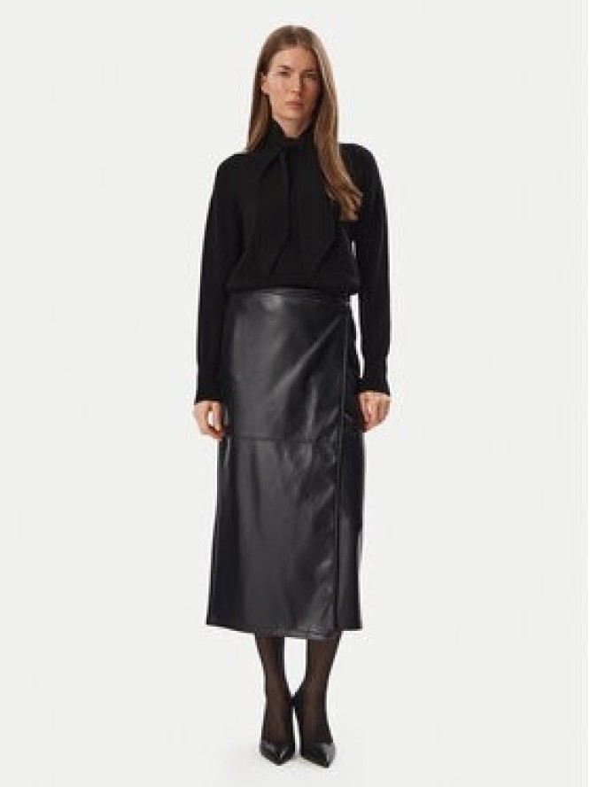 Marella Spódnica z imitacji skóry Emme by Marella Utile 2625776012 Granatowy Slim Fit