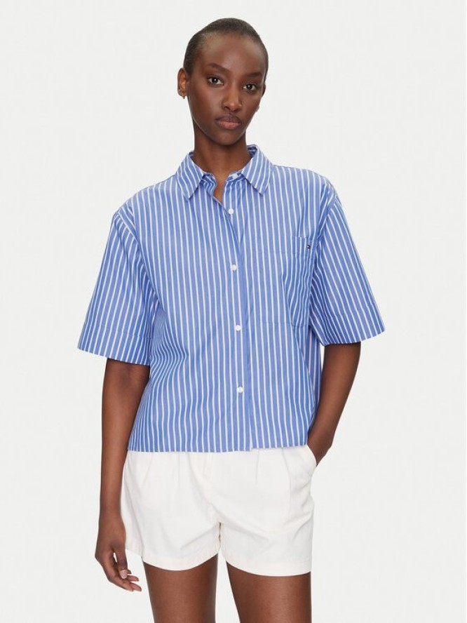 Tommy Hilfiger Koszula WW0WW44717 Niebieski Boxy Fit