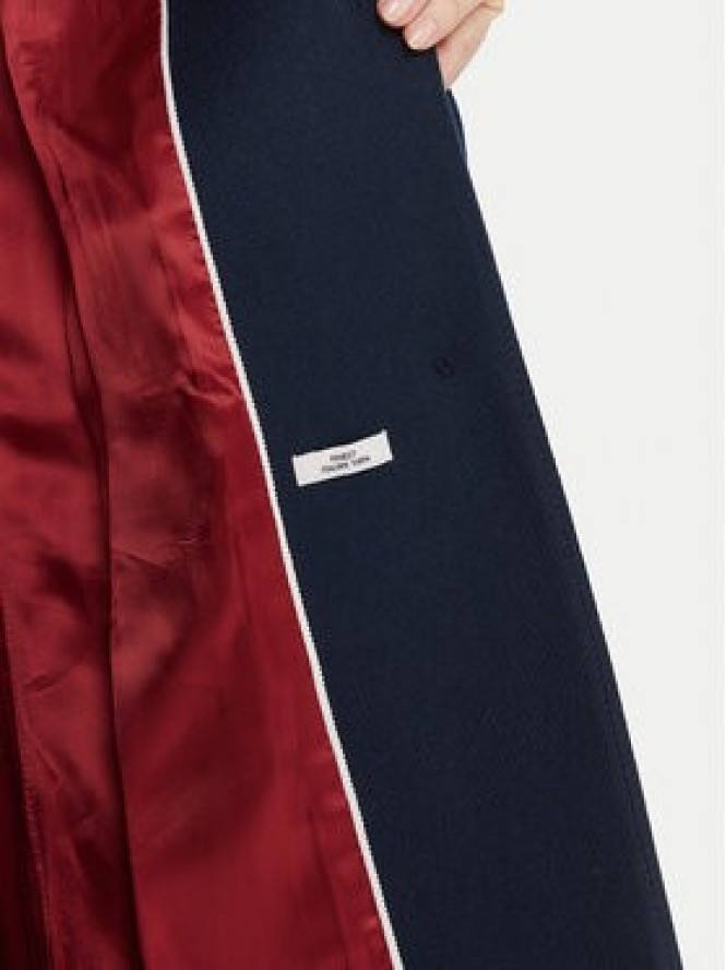 Tommy Hilfiger Płaszcz wełniany WW0WW46547 Granatowy Regular Fit