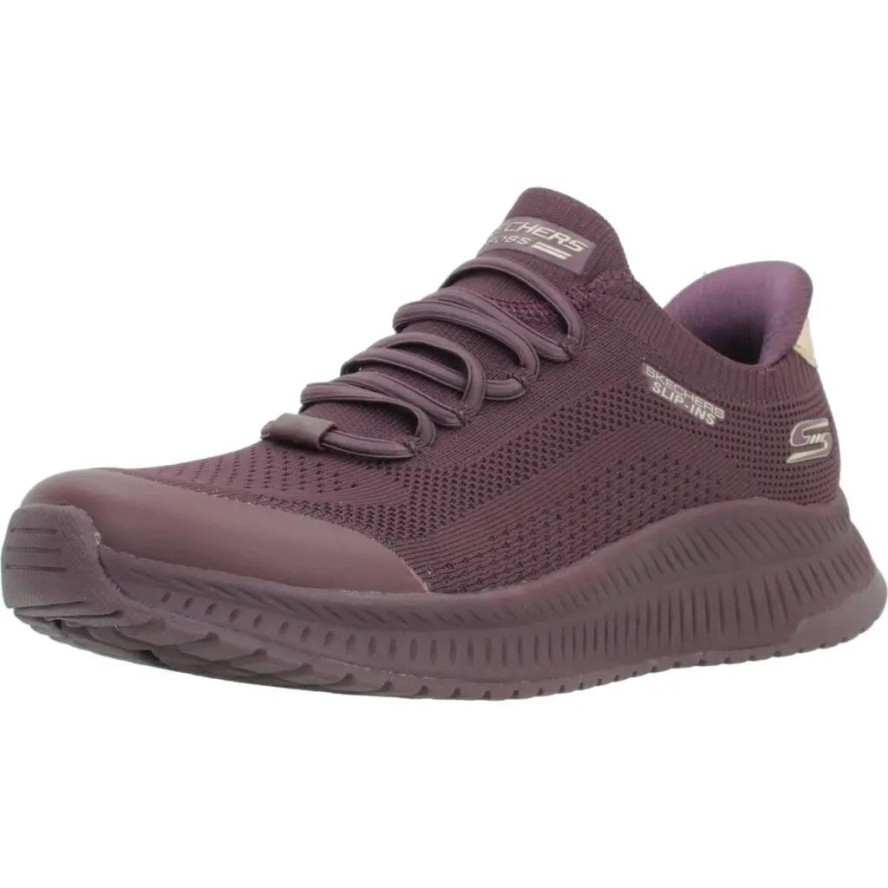 Buty SKECHERS SLIP-INS BOBS SQUAD 4 DIRE STEP Bordeaux