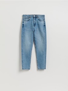 Jeansy mom fit slim - niebieski