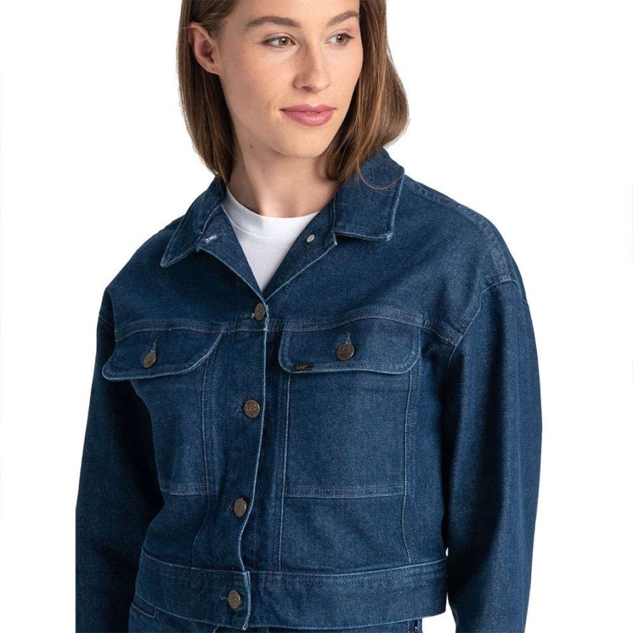 LEE SEASONAL RIDER JACKET KURTKA JEANSOWA DAMSKA DARK WILMA L54HDJGR 112112779