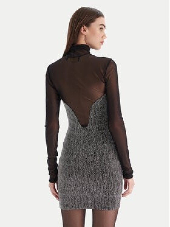 Simona Corsellini Sukienka koktajlowa A25CEAB10601 Srebrny Slim Fit