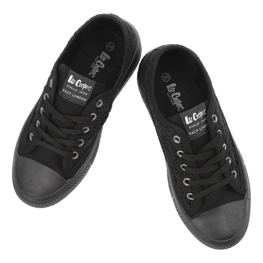 Czarne Trampki Lee Cooper Damskie Buty Na Platformie