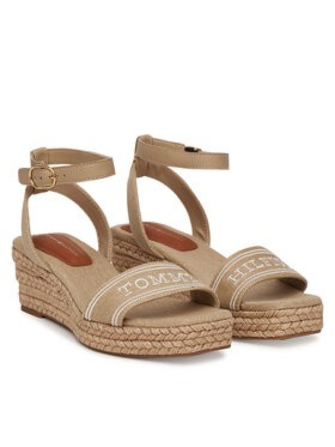 Tommy Hilfiger Espadryle Tommy Hilfiger Espad Mid Wedge FW0FW08805 Beżowy