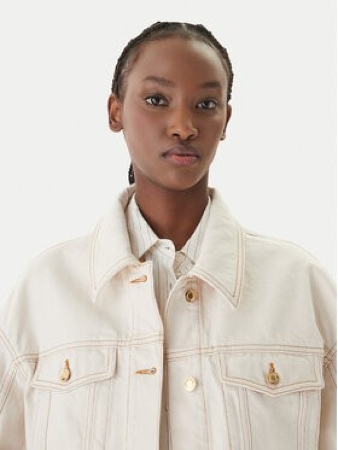 HUGO Kurtka jeansowa Gisolia 50559618 Écru Relaxed Fit