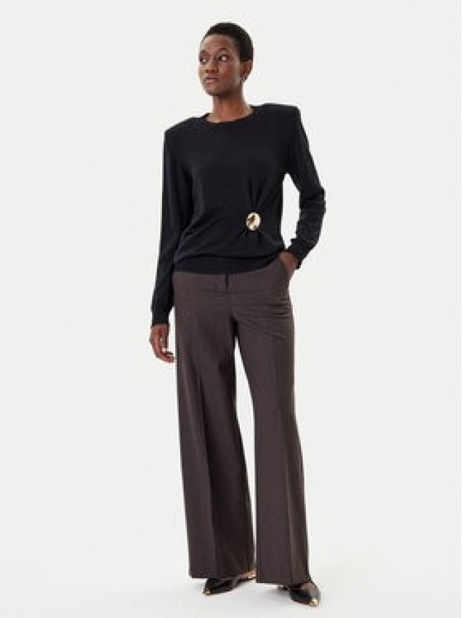Simona Corsellini Sweter A25CPMGE0301 Czarny Regular Fit