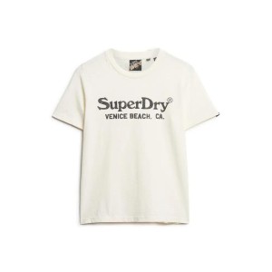 Metalikowa koszulka casual dla kobiet Superdry Venue