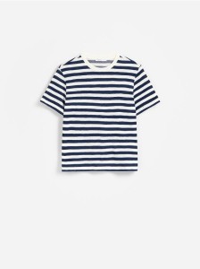T-shirt z bawełną - granatowy