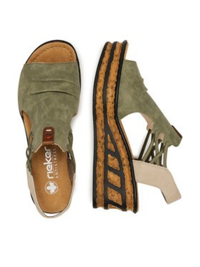 Rieker Sandały 68175-52 Zielony