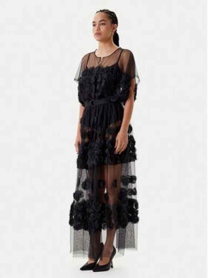 NORMA KAMALI Sukienka koktajlowa ST1253BDP31001 Czarny Loose Fit