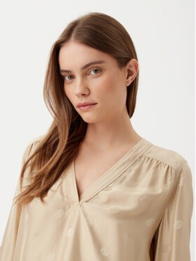 BOSS Bluzka 50532823 Beżowy Regular Fit