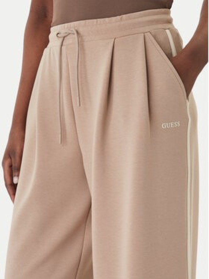Guess Spodnie dresowe V6GB01 K2914 Beżowy Wide Leg