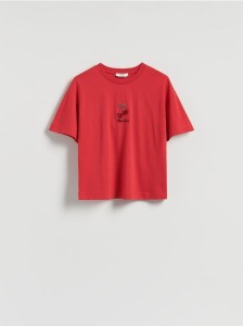 T-shirt z aplikacją - czerwony