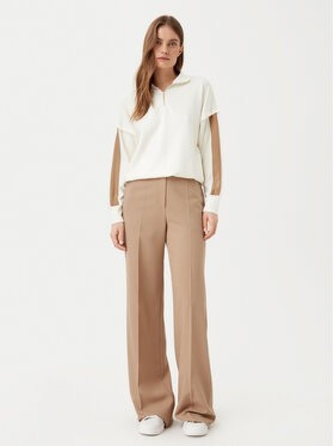 BOSS Bluza Dual 50535825 Écru Relaxed Fit