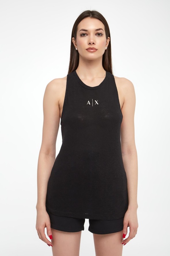 Top damski z lnem ARMANI EXCHANGE