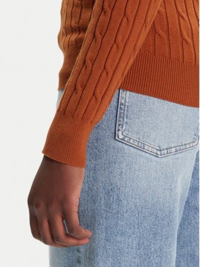 Gant Sweter 4800100 Brązowy Slim Fit