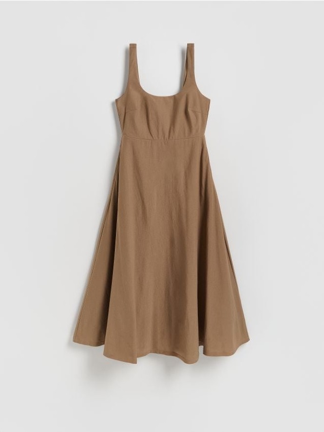 Sukienka midi - brązowy