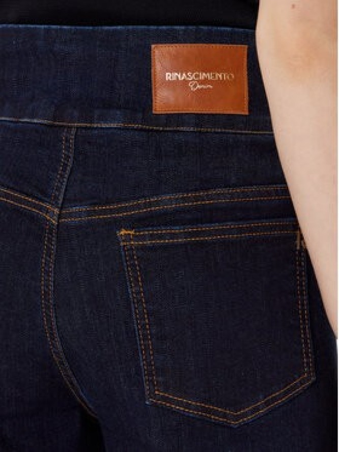 Rinascimento Jeansy CFC0126162003 Granatowy Wide Leg