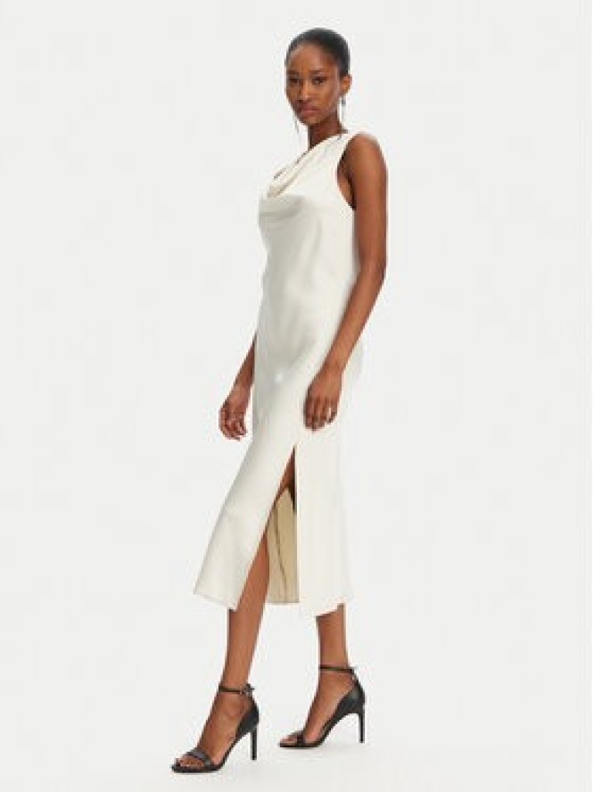 Patrizia Pepe Sukienka koktajlowa 2A2878/A563-B823 Écru Regular Fit