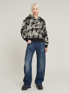 G-Star Bluza w kolorze beżowo-czarnym rozmiar: M