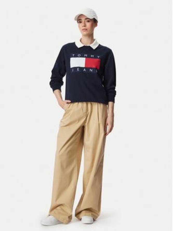 Tommy Jeans Bluza Flag DW0DW23906 Granatowy Regular Fit