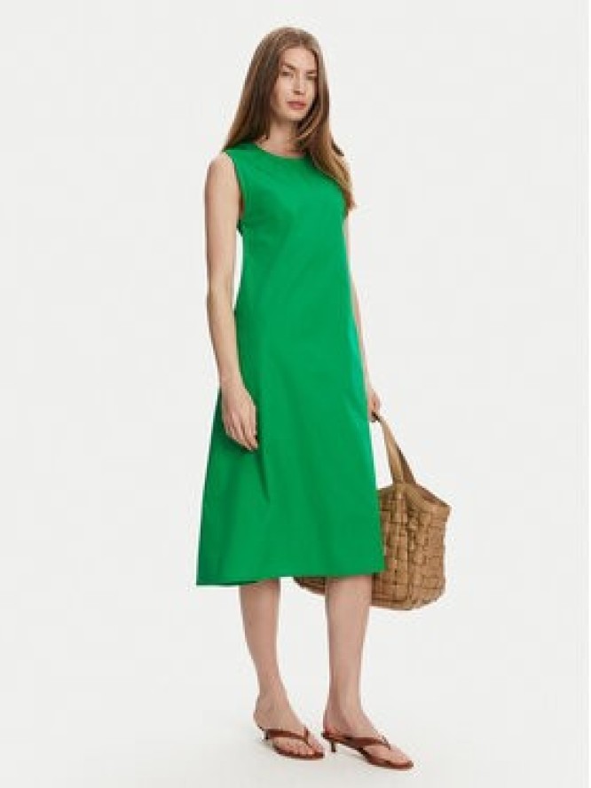 Selmark Sukienka letnia BL495 Zielony Regular Fit