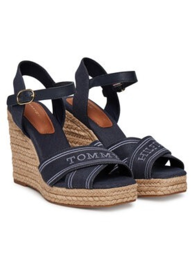 Tommy Hilfiger Espadryle Tommy Hilfiger Espad High Wedge FW0FW08668 Granatowy