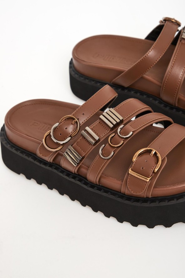 Klapki damskie skórzane PINKO