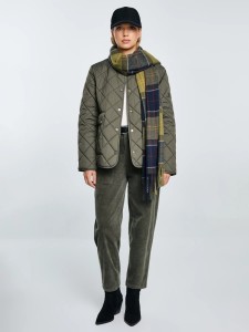 Kurtka damska bomber pikowana khaki Arona 303