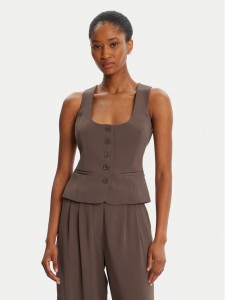 Bardot Kamizelka Azilla Button 60003TB Brązowy Regular Fit