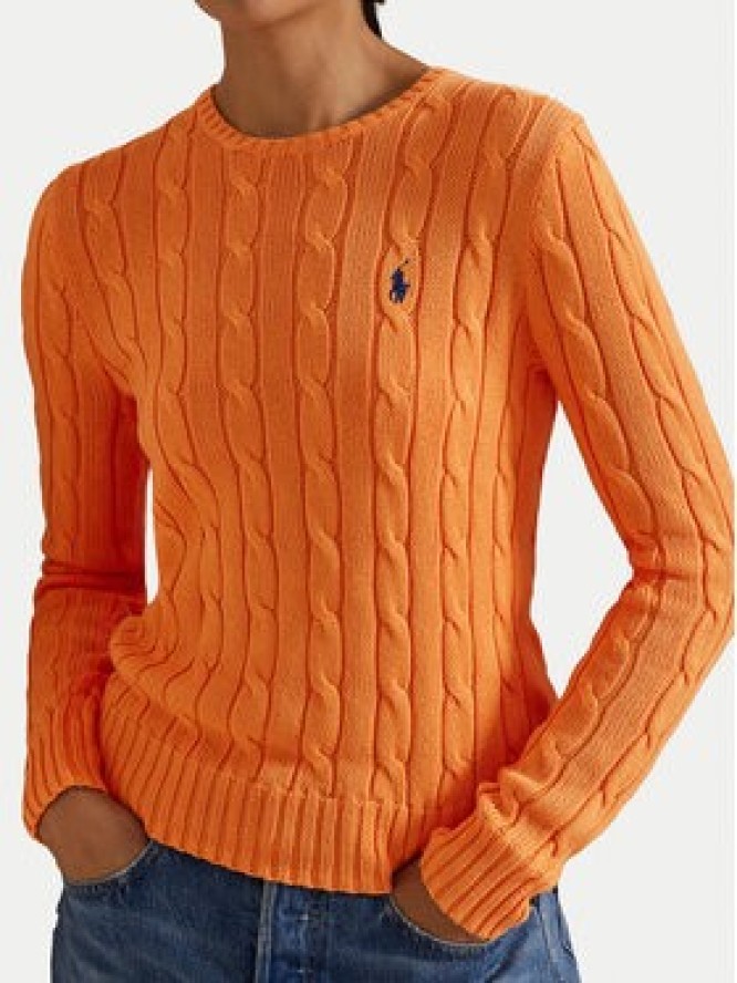 Polo Ralph Lauren Sweter 211971869014 Pomarańczowy Slim Fit