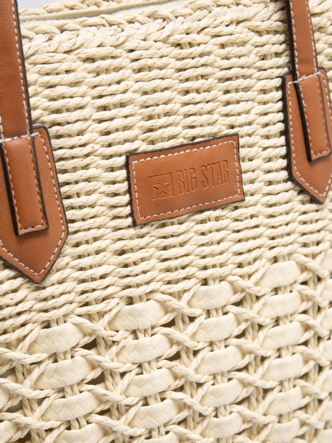 Torebka damska pleciona beżowa Signa 801