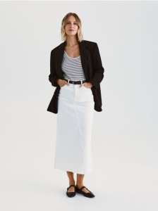 Bawełniany top w paski - wielobarwny