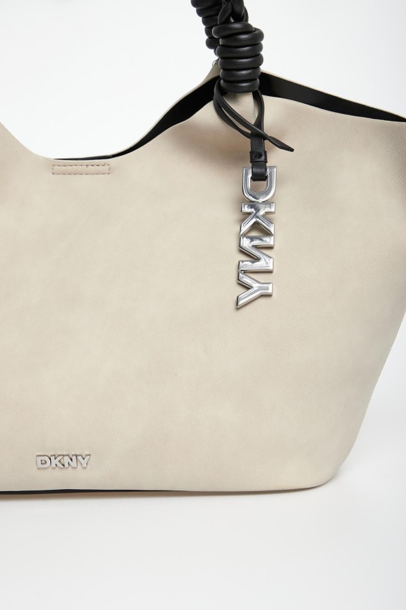 Torebka damska z imitacji zamszu DKNY