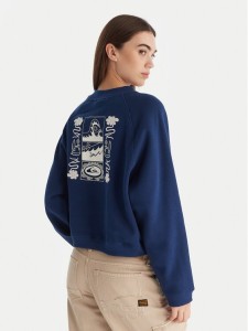 Quiksilver Bluza Graphic Crew EQWFT03198 Granatowy Regular Fit