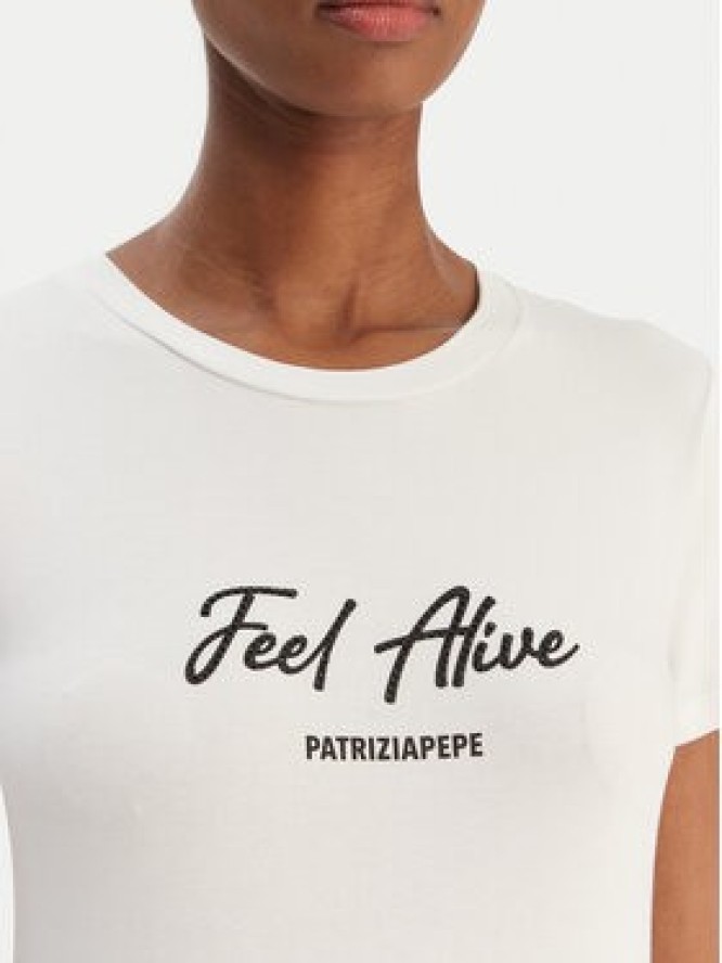 Patrizia Pepe T-Shirt 8M1807/J051-W146 Biały Regular Fit