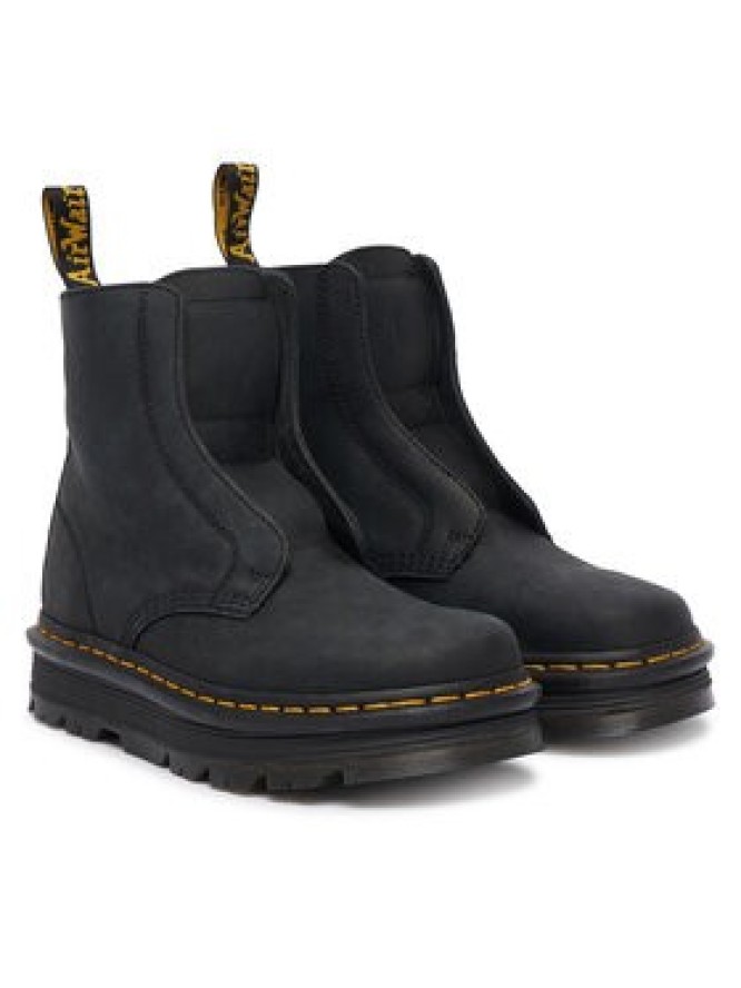 Dr. Martens Botki Zebzag Laceless Black Wyoming DM42653001 Czarny