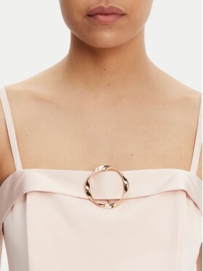 Rinascimento Sukienka koktajlowa CFC0122399003 Różowy Regular Fit