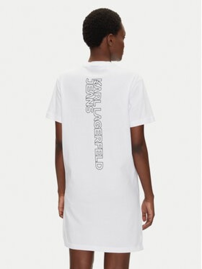 Karl Lagerfeld Jeans Sukienka codzienna A2W13036 Biały Regular Fit